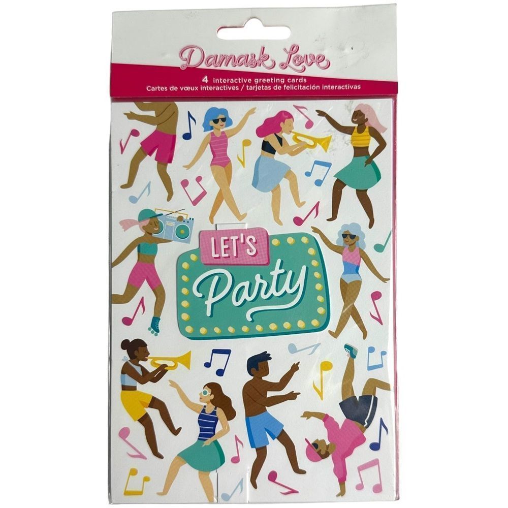 American‎ Crafts 4 Interactive Greeting Cards Invites Encouragement NIP